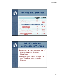 CSLB Qualifying Experience - Final Part