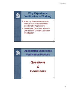 CSLB Qualifying Experience - Final Part