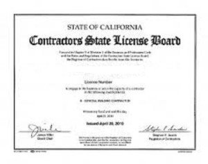 Contractors State License Board Wall License