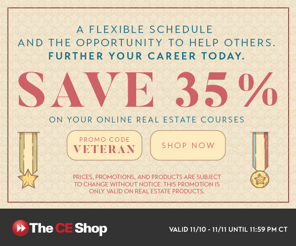 Real Estate Exam Prep Veterans Day Sale